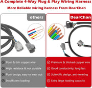 DURAFORCE 70.5" 4-Way Tow Hitch Wiring Harness For 07-18 Jeep Wrangler JK Trailer 17275.01