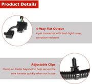 DURAFORCE 70.5" 4-Way Tow Hitch Wiring Harness For 07-18 Jeep Wrangler JK Trailer 17275.01