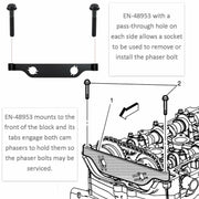 DURAFORCE 6677 Timing Chain Retainer Set EN-48749 & EN-48953 Cam Phaser Actuator Lock Tool