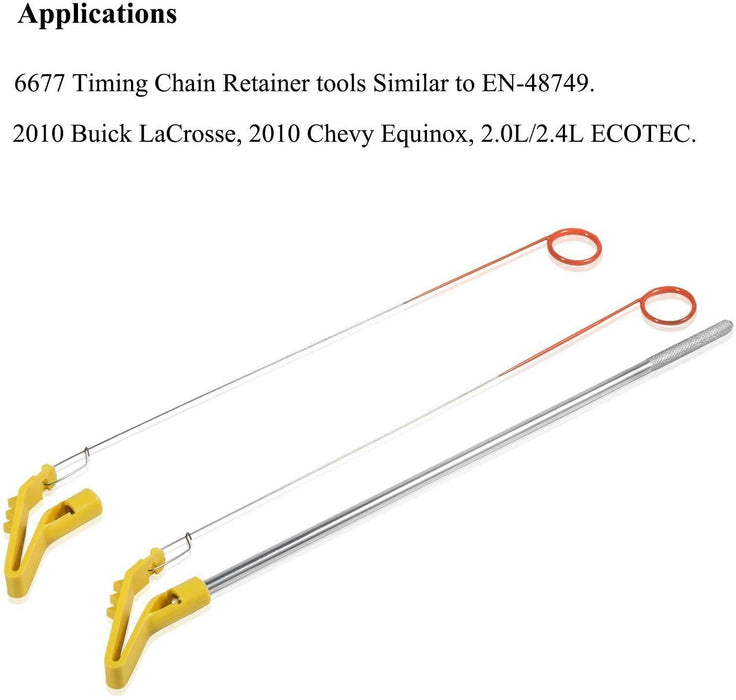 DURAFORCE 6677 Timing Chain Retainer Set EN-48749 & EN-48953 Cam Phaser Actuator Lock Tool