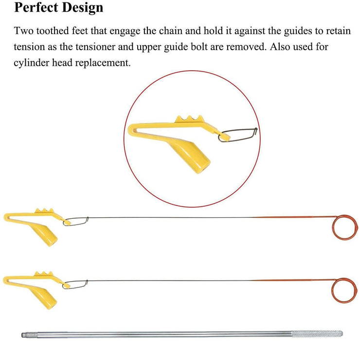 DURAFORCE 6677 Timing Chain Retainer Set EN-48749 & EN-48953 Cam Phaser Actuator Lock Tool