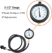 DURAFORCE GM 6.6L Duramax Diesel Fuel Pressure System Vacuum Test Kit TU-32-6 Hose + Gauge