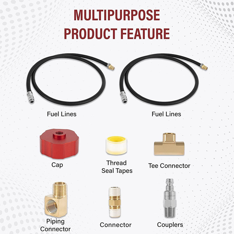 DURAFORCE HND1.2CD Dual System Extended Run Generator Fuel Kit For Honda EU1000i, EU2000i