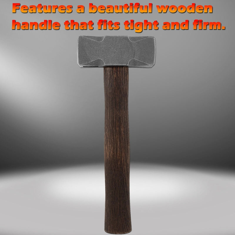 DURAFORCE 2.2LB Forging Square Hammer for Farrier Bladesmithing Blacksmith Anvil Knife
