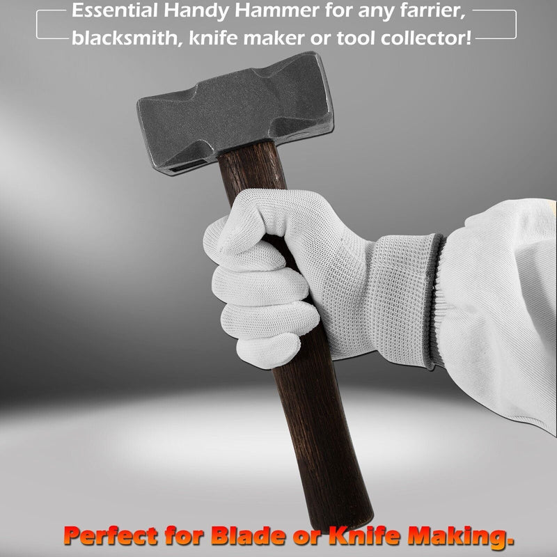 DURAFORCE 2.2LB Forging Square Hammer for Farrier Bladesmithing Blacksmith Anvil Knife
