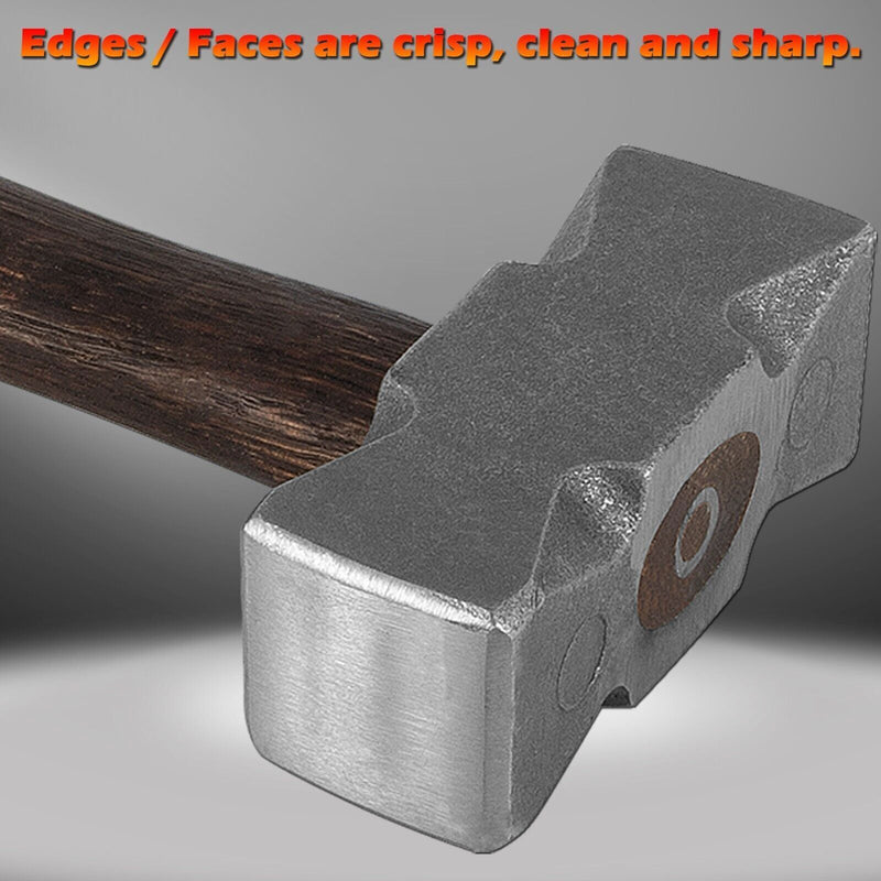 DURAFORCE 2.2LB Forging Square Hammer for Farrier Bladesmithing Blacksmith Anvil Knife