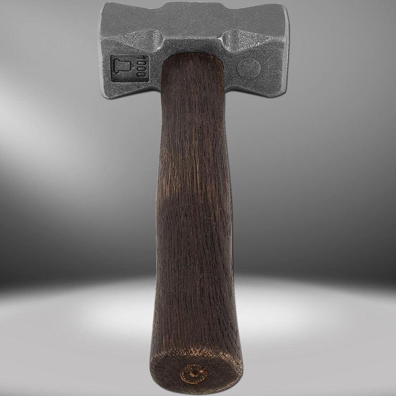 DURAFORCE 2.2LB Forging Square Hammer for Farrier Bladesmithing Blacksmith Anvil Knife