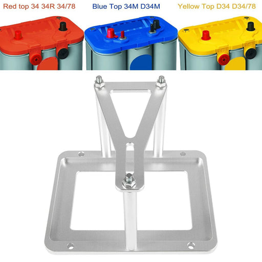DURAFORCE 551181 Universal Billet Battery Tray Hold Down Trunk Relocation Box Optima Mount
