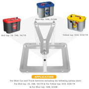 DURAFORCE 551181 Universal Billet Battery Tray Hold Down Trunk Relocation Box Optima Mount