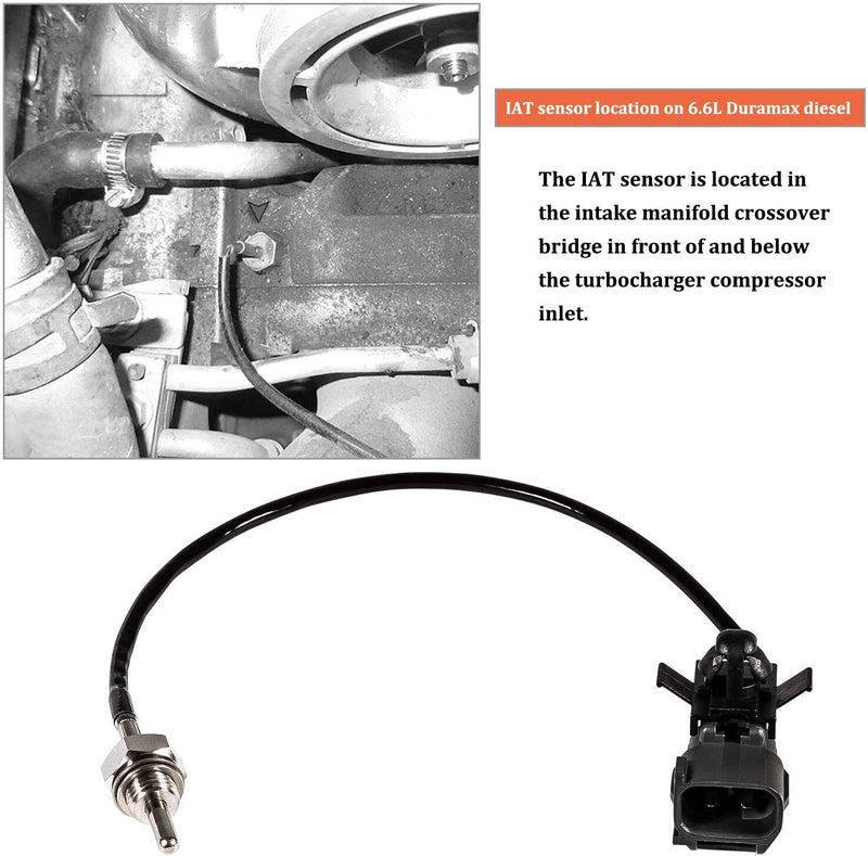 DURAFORCE Intake Air Temperature Sensor 97381182 For 2006-2010 GM LBZ / LMM 6.6L Duramax