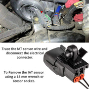 DURAFORCE Intake Air Temperature Sensor 97381182 For 2006-2010 GM LBZ / LMM 6.6L Duramax