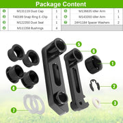 DURAFORCE Idler Arm & Bushing Rebuild Kit for John Deere M143350 M136635 M131119 M111358