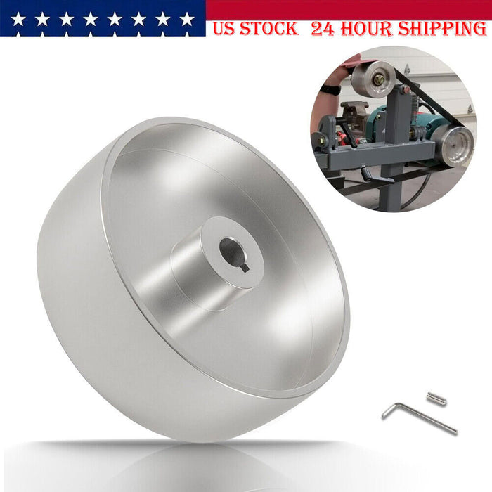 DURAFORCE 2''x72" Belt Grinder Knife Grinder 6" Drive Wheel Crowned 5/8" Bore Aluminum