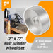DURAFORCE 2''x72" Belt Grinder Knife Grinder 6" Drive Wheel Crowned 5/8" Bore Aluminum