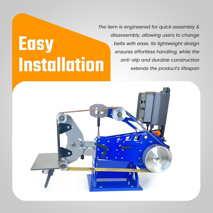 DURAFORCE 2''x72" Belt Grinder Knife Grinder 6" Drive Wheel Crowned 5/8" Bore Aluminum