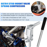 DURAFORCE 66784 Stud Mount Valve Spring Compressor Remove & Install for all 3/8" & 7/16"