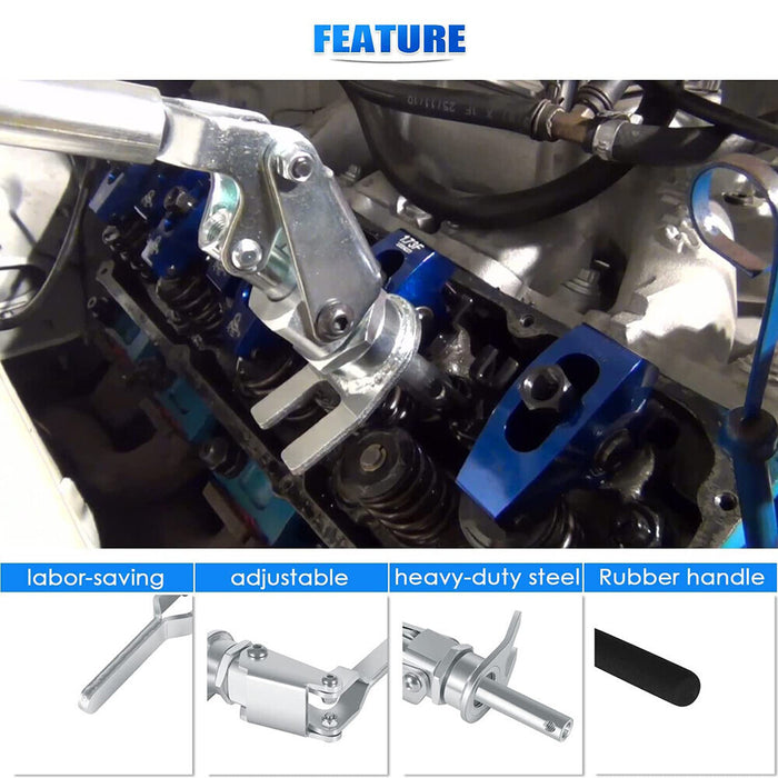 DURAFORCE 66784 Stud Mount Valve Spring Compressor Remove & Install for all 3/8" & 7/16"