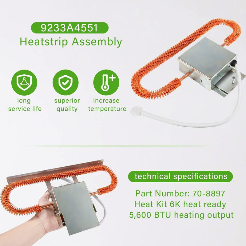 DURAFORCE 9233-4551 Electric Heating Element Kits RV Heat Strip Fits for Coleman Mach A/C