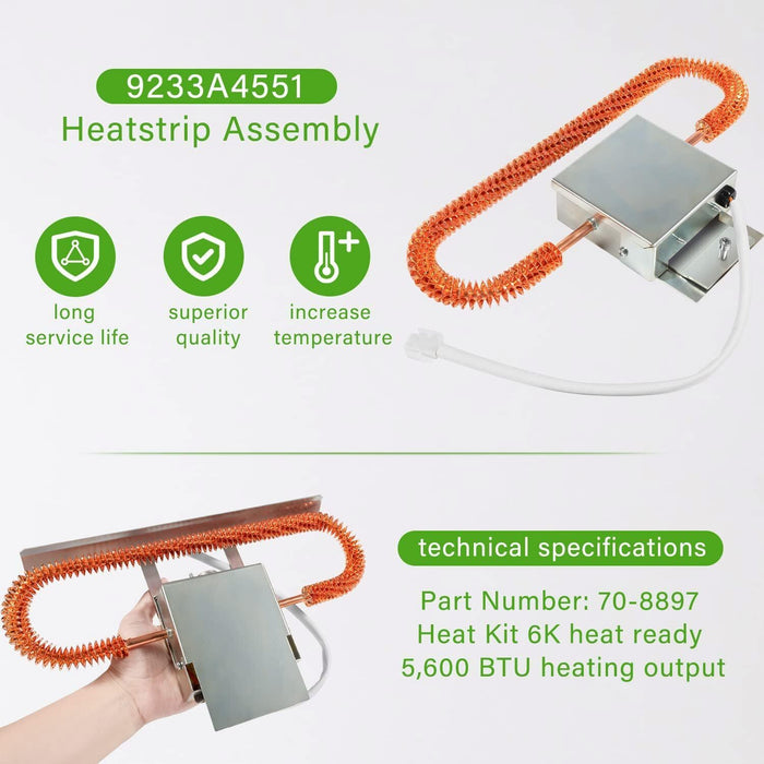 DURAFORCE 9233-4551 Electric Heating Element Kits RV Heat Strip Fits for Coleman Mach A/C