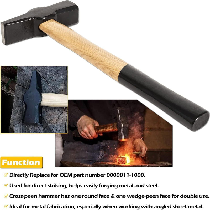DURAFORCE 0000811-1000 Blacksmith Hammer Knife Making Bladesmith Anvil Forge Tongs Tool