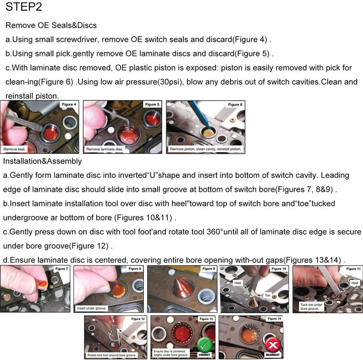 DURAFORCE 124740-TL30 Pressure Switch Rebuild Kit for GM 6L45 6L50 6L80 6L90 6T70 6T75