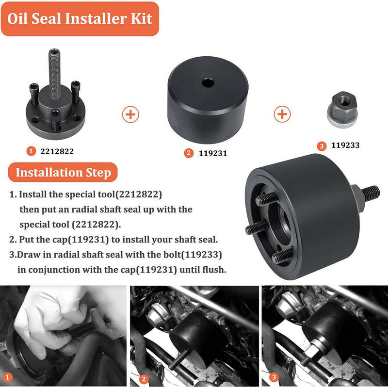 DURAFORCE For BMWN20/26 Engines 2241 Front Crankshaft Seal Installer Removal Tool 110371