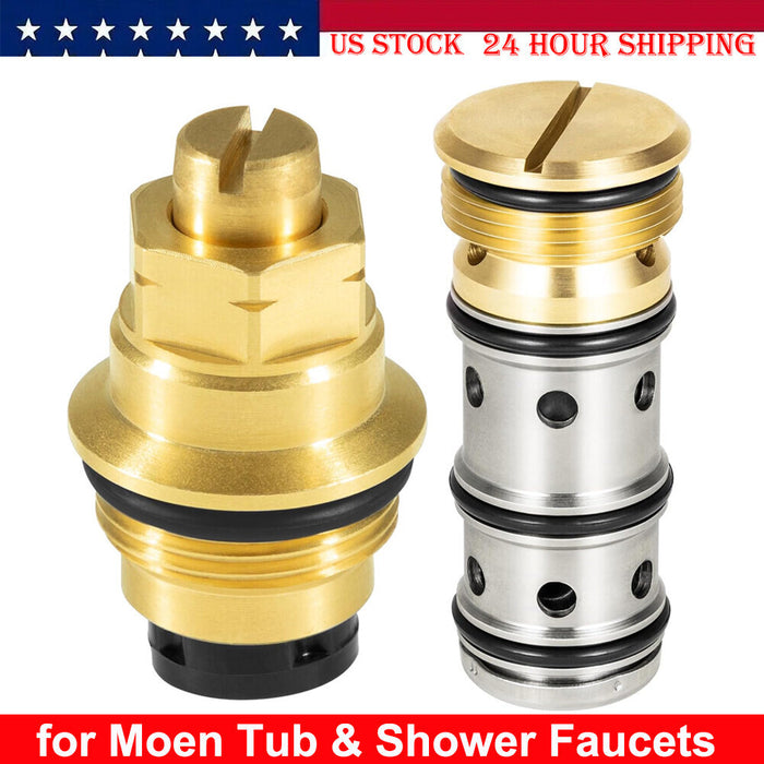 DURAFORCE 1423 Balancing Spool 132343 & 12318 Stop-Check Valve Kit for Moen Tub and Shower
