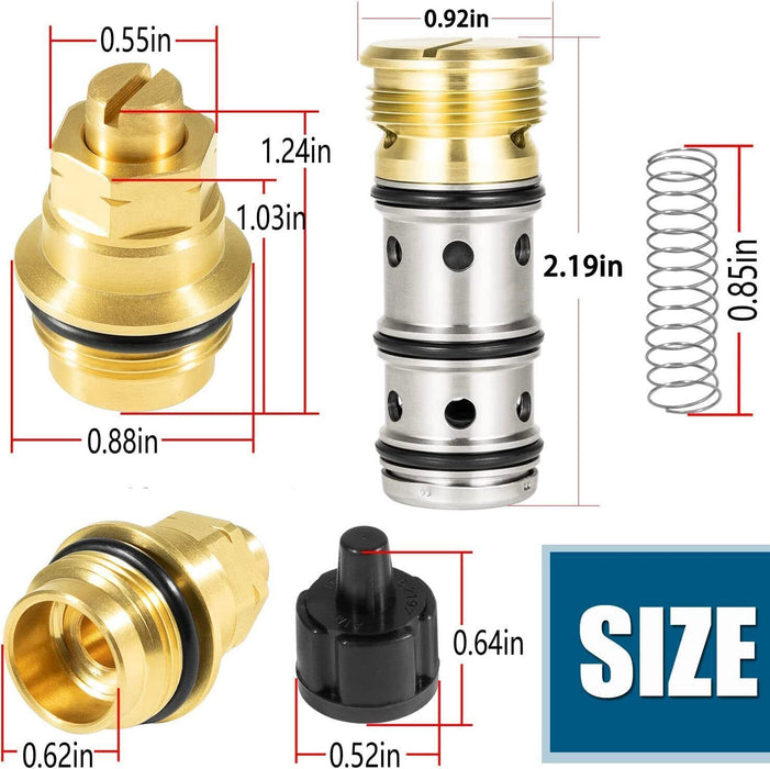 DURAFORCE 1423 Balancing Spool 132343 & 12318 Stop-Check Valve Kit for Moen Tub and Shower