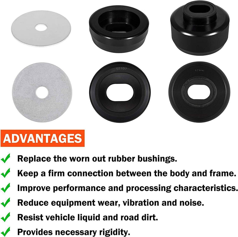 DURAFORCE 7-141 Body & Cab Mount Bushing Kit for 99-14 Silverado Sierra 1500 2500 2/4WD
