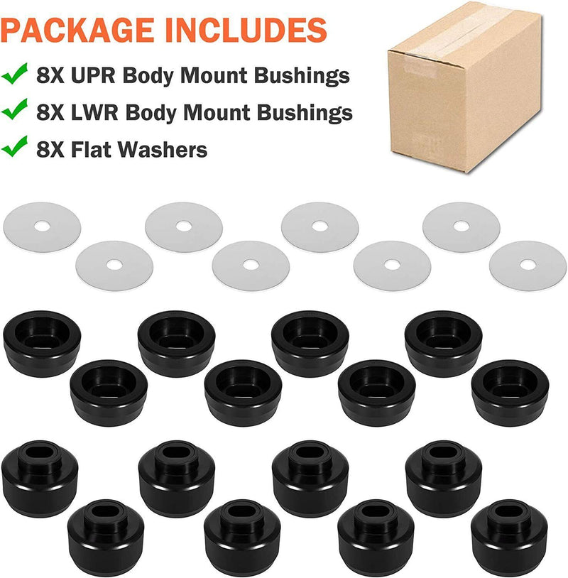 DURAFORCE 7-141 Body & Cab Mount Bushing Kit for 99-14 Silverado Sierra 1500 2500 2/4WD