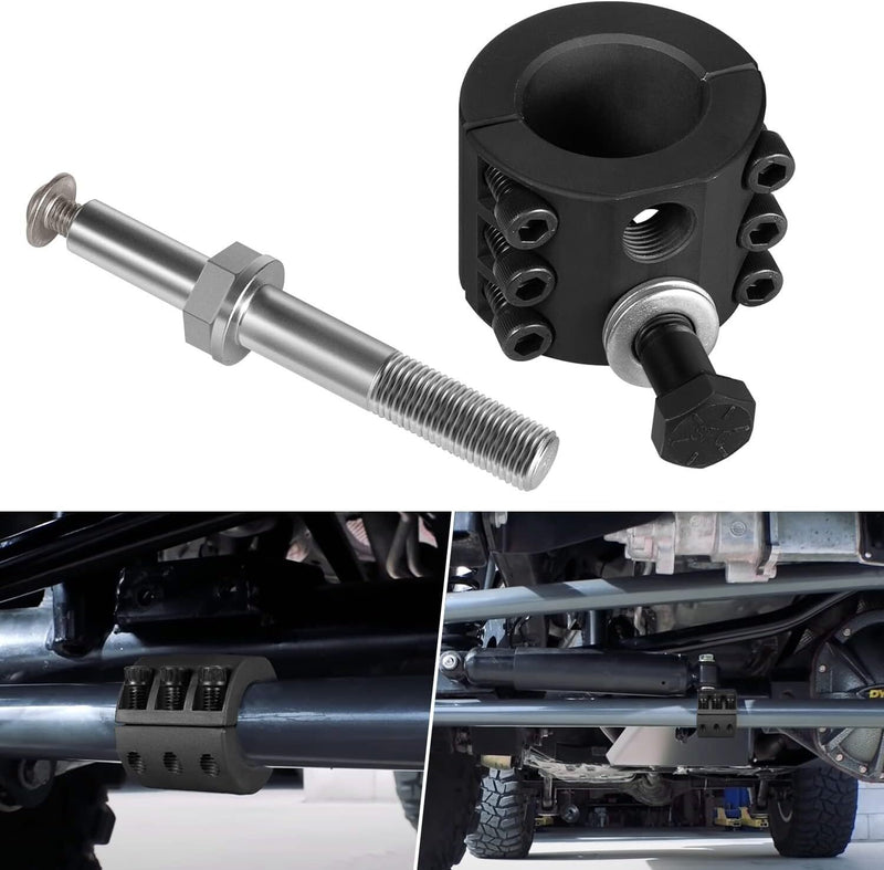 DURAFORCE Steering Stabilizer Tie Rod Clamp Stud 1-1/2" OD Tube for Jeep Wrangler JL JT JK