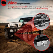 DURAFORCE Steering Stabilizer Tie Rod Clamp Stud 1-1/2" OD Tube for Jeep Wrangler JL JT JK