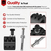 DURAFORCE Steering Stabilizer Tie Rod Clamp Stud 1-1/2" OD Tube for Jeep Wrangler JL JT JK