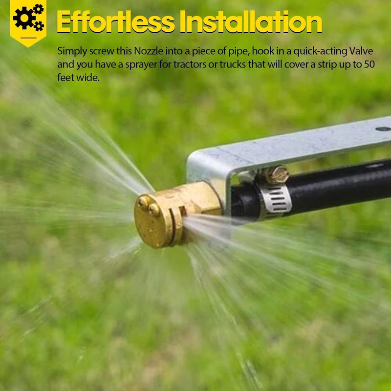 DURAFORCE Boomless Spray Nozzle 1/2" FPT #10 Orifices (90° & 180° Caps Included) 4.2 GPM