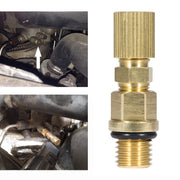 DURAFORCE 6.0L Ford Powerstroke Diesel Fuel Pressure Test Port & Adapter w/ Schrader Valve
