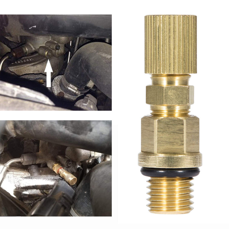 DURAFORCE 6.0L Ford Powerstroke Diesel Fuel Pressure Test Port & Adapter w/ Schrader Valve