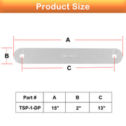 DURAFORCE TSP-1 Marine Transom Support Plate & TSP-2DP Support Plate 12" x 2" & 15" X 2"