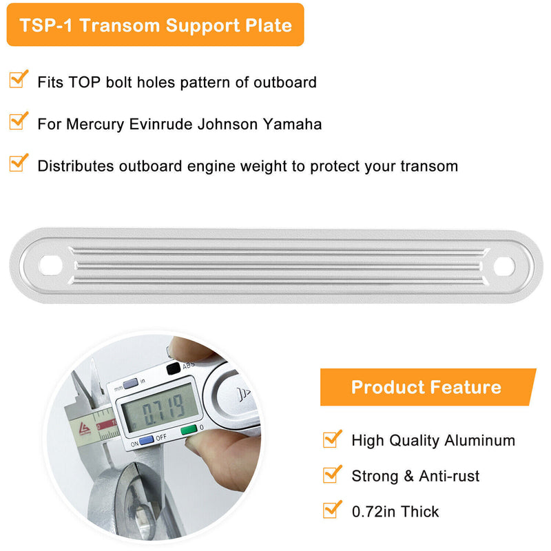 DURAFORCE TSP-1 Marine Transom Support Plate & TSP-2DP Support Plate 12" x 2" & 15" X 2"