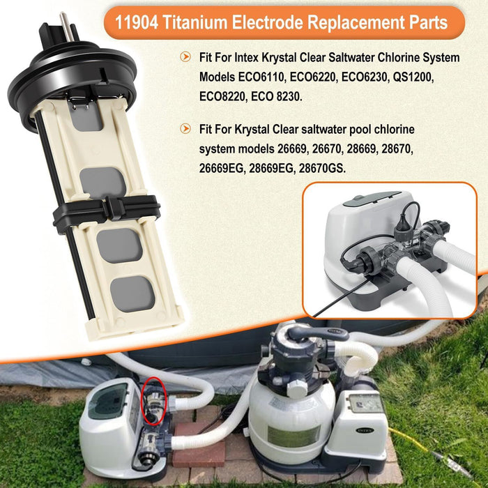 DURAFORCE 11904 Replacement Titanium Electrode For Intex Saltwater System 28669 28670