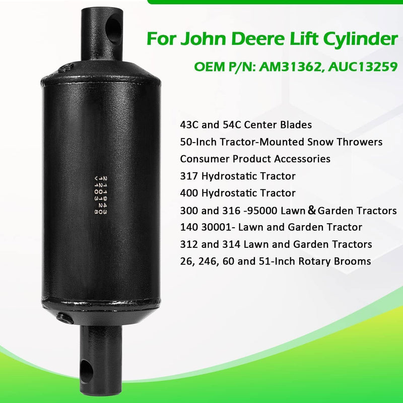 DURAFORCE Lift Hydraulic Cylinder for John Deere 317 318 AM31362 AUC1325 Snow Plow Blade
