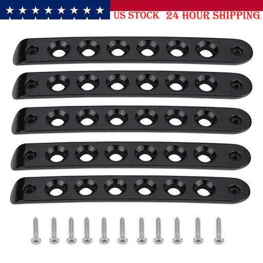 DURAFORCE 5x Aluminum Grab Handle Inserts Cover Trim for Jeep Wrangler JK 2007-2018(Black)