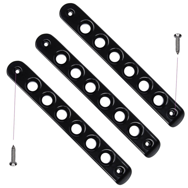 DURAFORCE 5x Aluminum Grab Handle Inserts Cover Trim for Jeep Wrangler JK 2007-2018(Black)