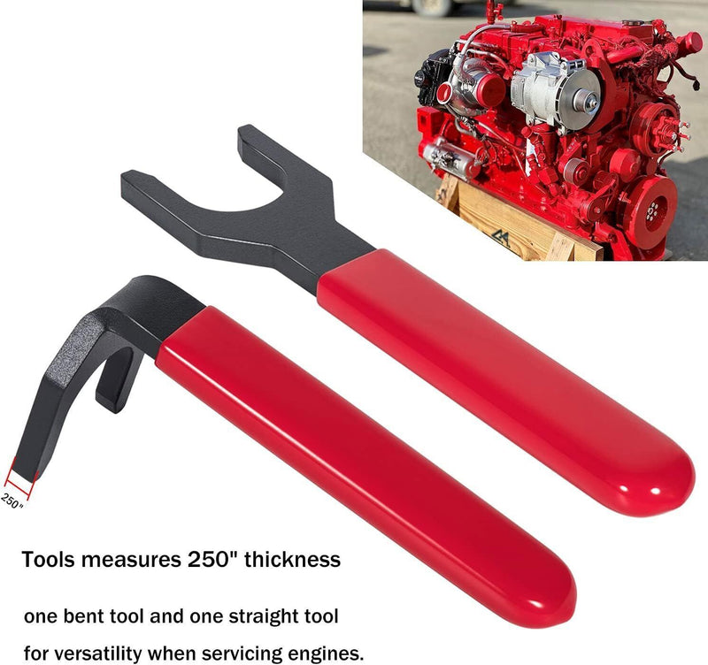 DURAFORCE for Cummins ISB & ISX Fuel Line Disconnect Tool Set Bent & Straight Wrench 13260