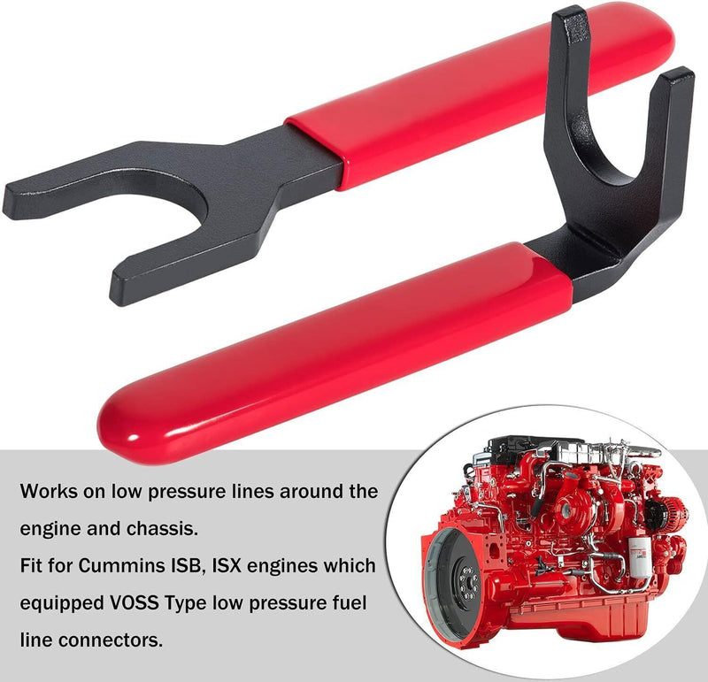 DURAFORCE for Cummins ISB & ISX Fuel Line Disconnect Tool Set Bent & Straight Wrench 13260