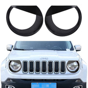 DURAFORCE 2X ABS Angry Bird Front Headlight Bezels Cover Trim for Jeep Renegade 2015-2018
