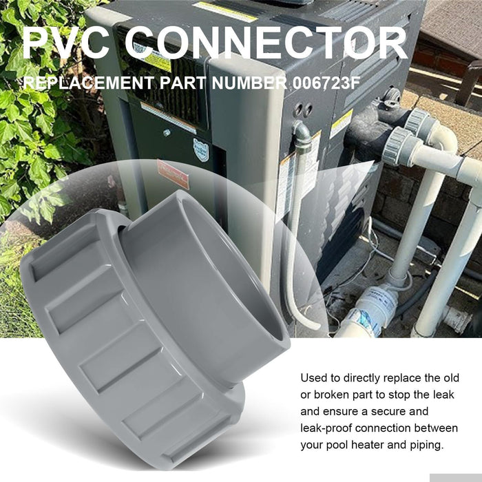 DURAFORCE 2 Pack 006723F 2" PVC Connector for Raypak Pool Heater Parts R185A R265A R335A