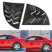 DURAFORCE 2pcs Side Window Scoop Louvers ABS Sun Shade Cover For 1999-2004 Ford Mustang