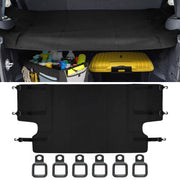 DURAFORCE Trunk Cargo Cover Shade Security Shield for 07~18 Jeep Wrangler JK JKU 4-Doors