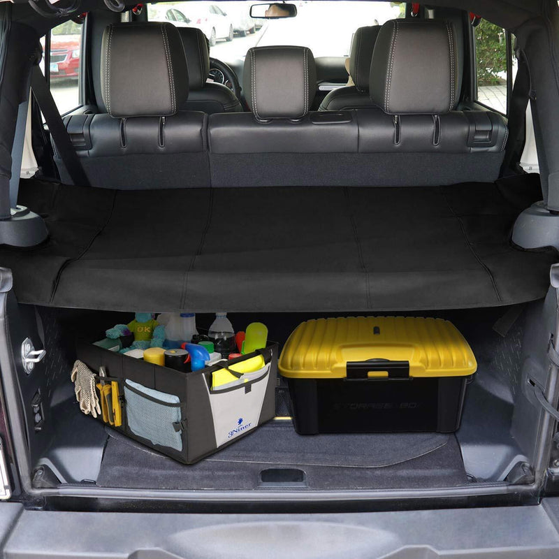 DURAFORCE Trunk Cargo Cover Shade Security Shield for 07~18 Jeep Wrangler JK JKU 4-Doors