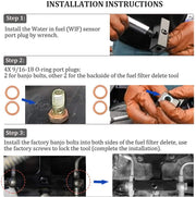DURAFORCE Fuel Filter Delete for 2003-2007 Dodge RAM 2500/3500 5.9L Cummins Diesel 3rd Gen